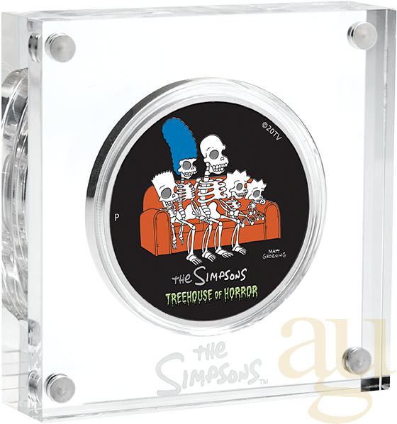 1 Unze Silbermünze Tuvalu The Simpsons - Treehouse of Horror 2022 - coloriert