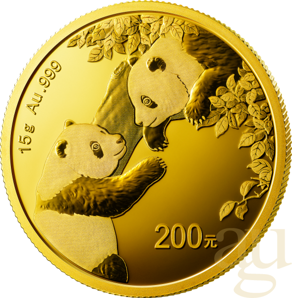 15 Gramm Goldmünze China Panda 2023