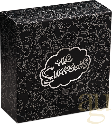 1 Unze Silbermünze Tuvalu The Simpsons - Krustylu Studios 2022 polierte Platte - coloriert