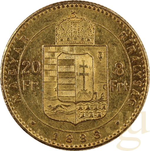 20 Fr. 8 Forint Goldmünze Österreich-Ungarn
