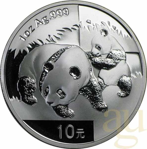 1 Unze Silbermünze China Panda 2008