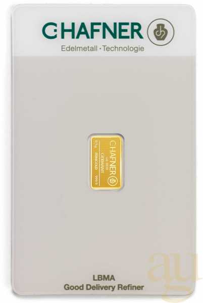 0,5 Gramm Goldbarren C. Hafner