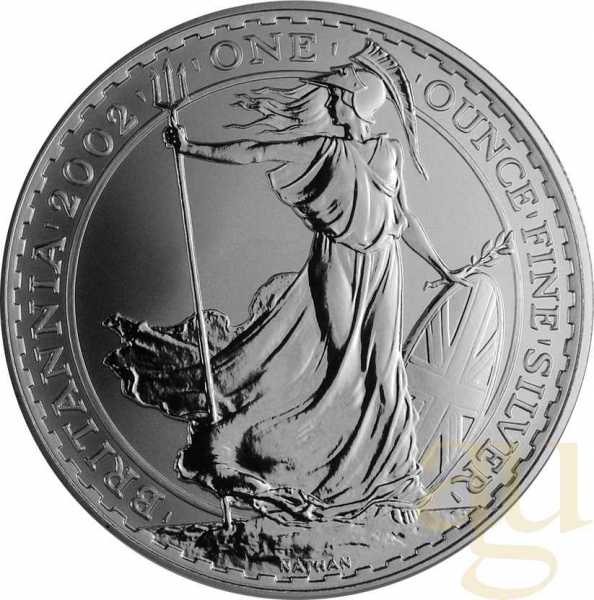 1 Unze Silbermünze Britannia 2002