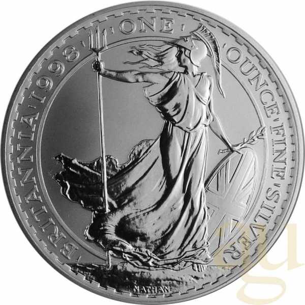 1 Unze Silbermünze Britannia 1998