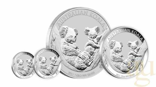 1 Kilogramm Silbermünze Australien Koala 2011
