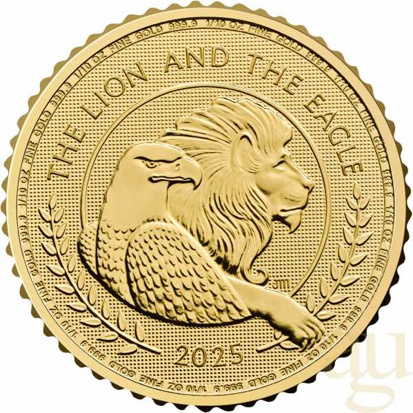 1/10 Unze Goldmünze British Lion and American Eagle 2025