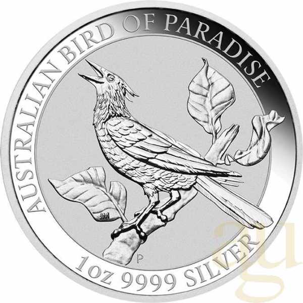 1 Unze Silbermünze Australien Birds of Paradise - Manucodia Paradiesvogel 2019