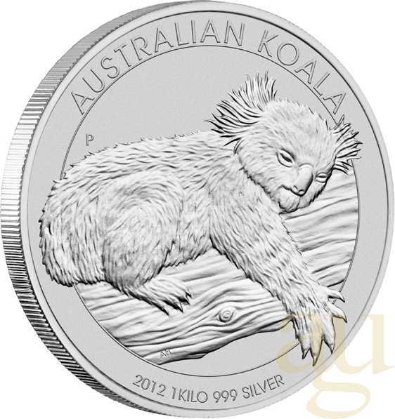 1 Kilogramm Silbermünze Australien Koala 2012