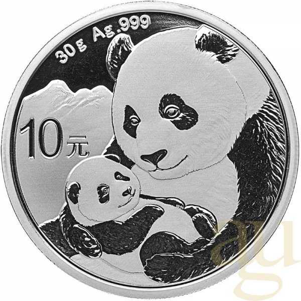 30 Gramm Silbermünze China Panda 2019