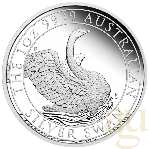 1 Unze Silbermünze Australien Schwan 2020 - polierte Platte