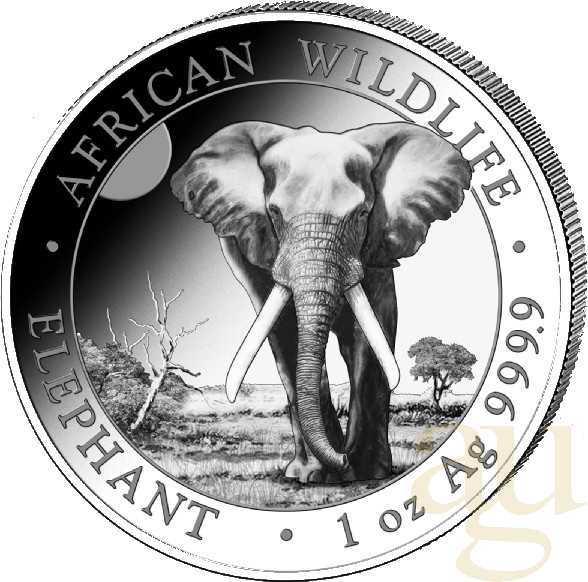 1 Kilogramm Silbermünze Somalia Elefant 2025