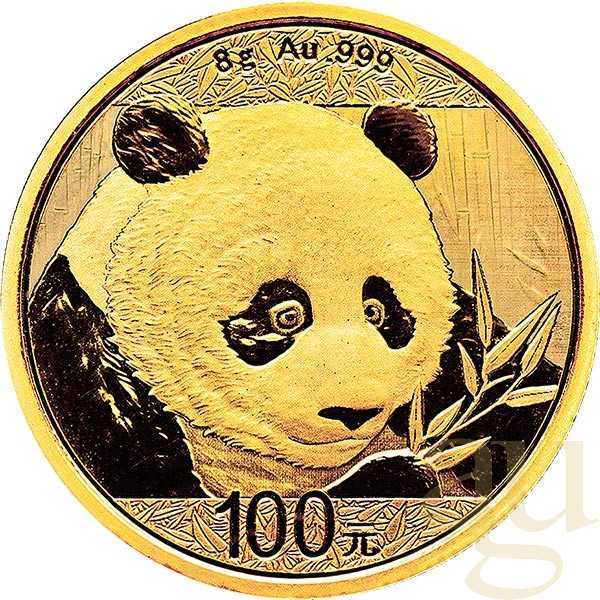 8 Gramm Goldmünze China Panda 2018