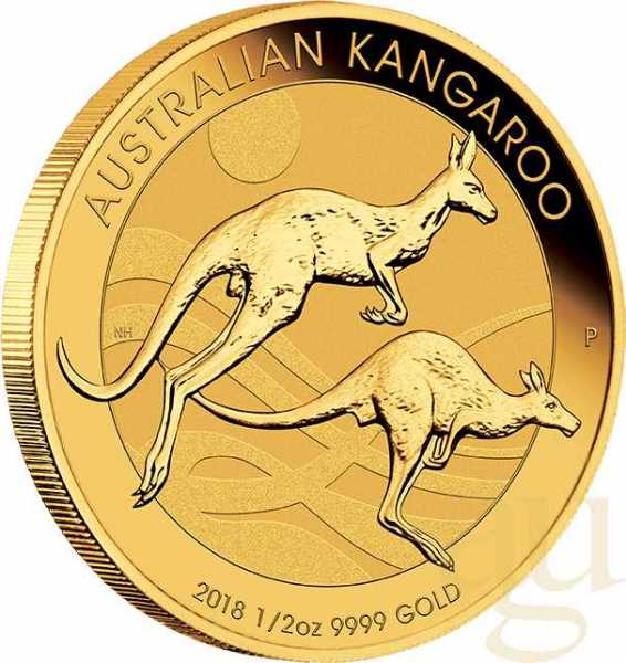 1/2 Unze Goldmünze Australien Känguru 2018