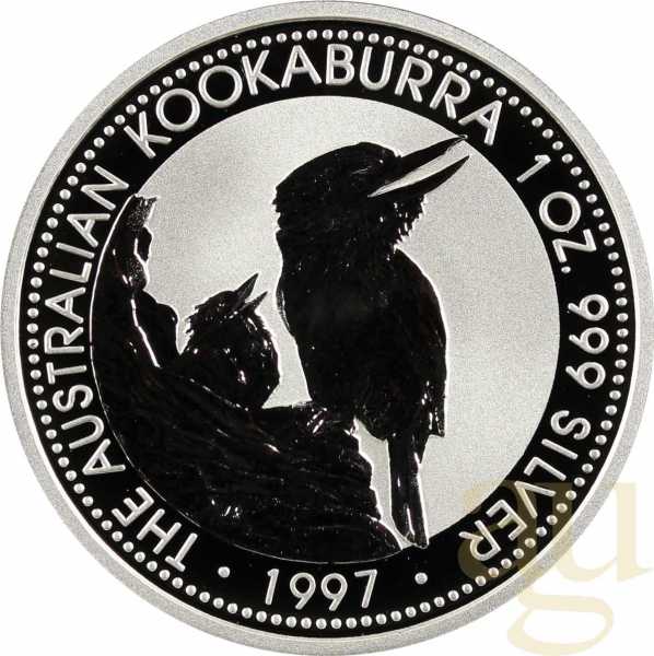 1 Unze Silbermünze Australien Kookaburra 1997