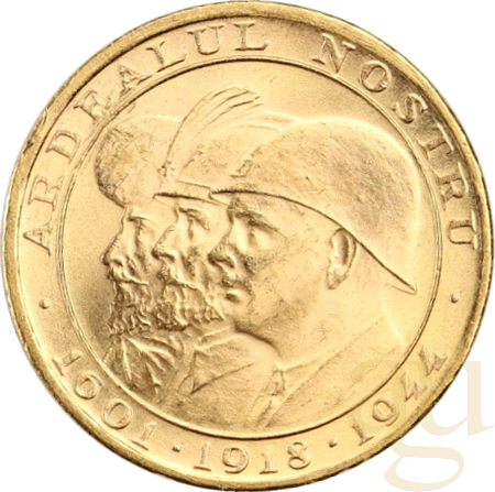 20 Lei Goldmünze Rumänien 1944