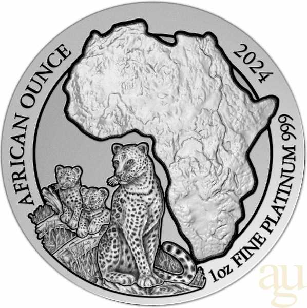 1 Unze Platinmünze Ruanda Leopard 2024