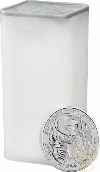 1 Unze Silbermünze Britannia and Liberty 2024