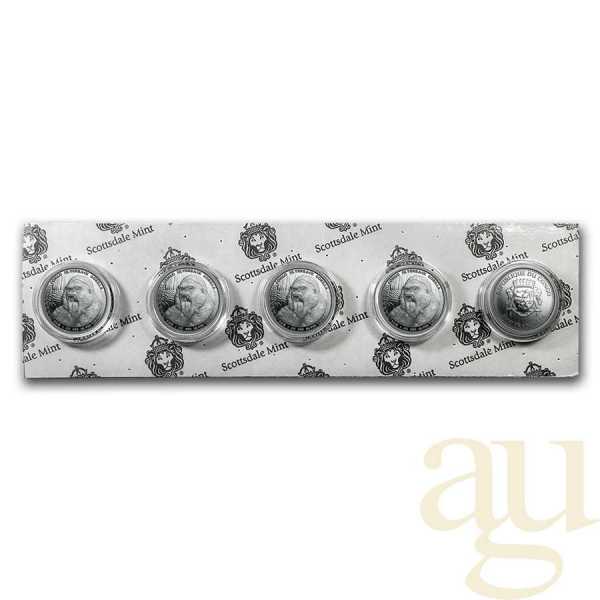 1 Unze Silbermünze Afrika Kongo Silberrücken Gorilla 2015