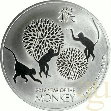1 Unze Silbermünze Niue Affe 2016