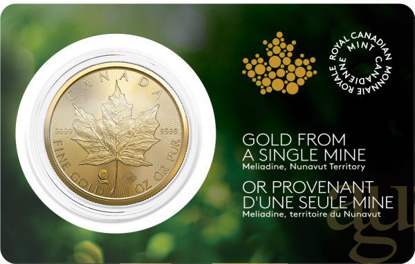 1 Unze Goldmünze Maple Leaf 2022 - Meliadine Mine