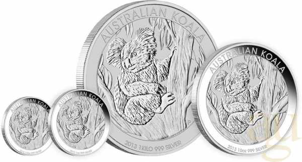 1 Kilogramm Silbermünze Australien Koala 2013