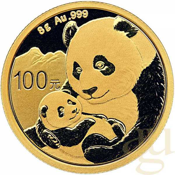 8 Gramm Goldmünze China Panda 2019