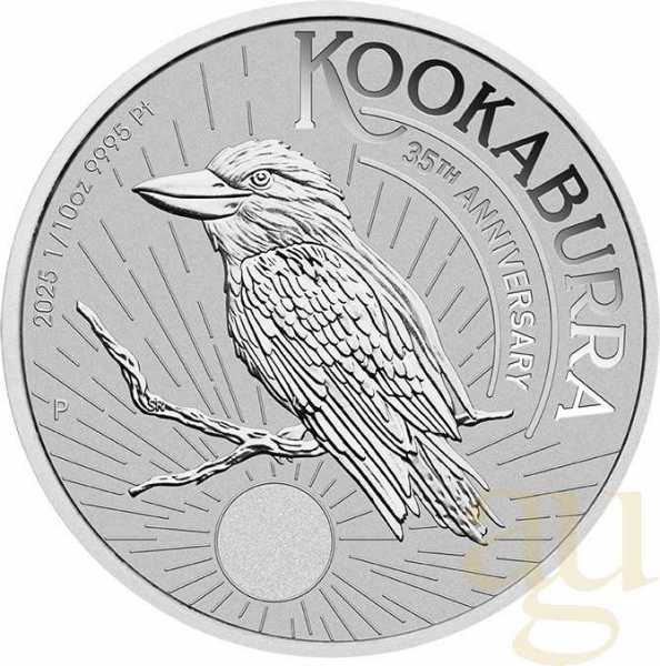 1/10 Unze Platinmünze Australien Kookaburra 2025