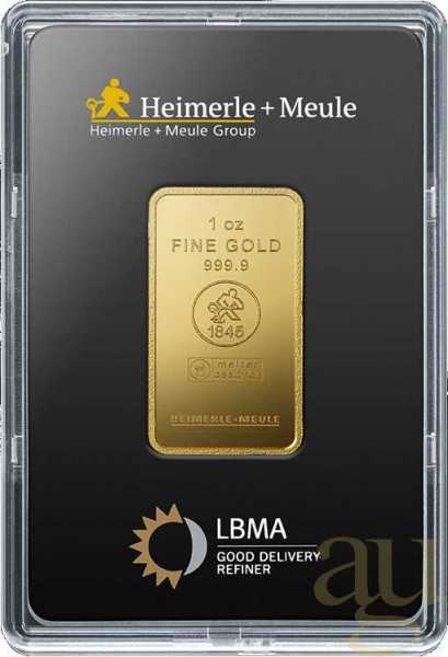 31,1 Gramm Goldbarren Heimerle + Meule