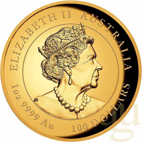1 Unze Goldmünze Australien Lunar III Tiger 2022 - polierte Platte - High Relief