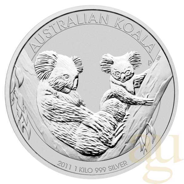 1 Kilogramm Silbermünze Australien Koala 2011