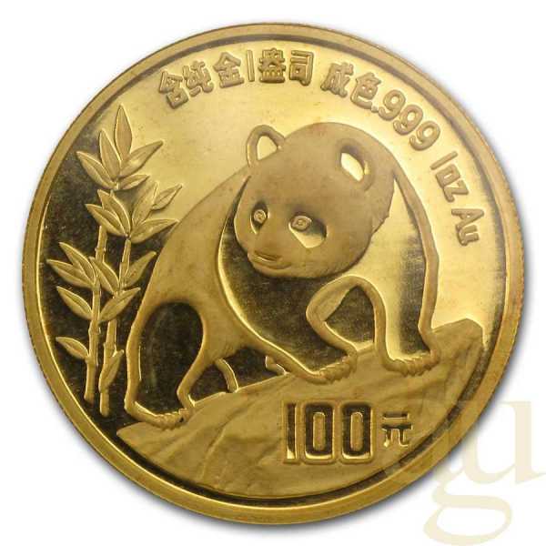 1/2 Unze Goldmünze China Panda 1990