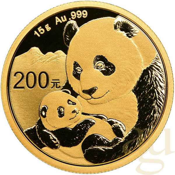 15 Gramm Goldmünze China Panda 2019