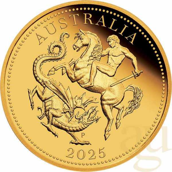 Australien Sovereign 2025 Goldmünze - polierte Platte
