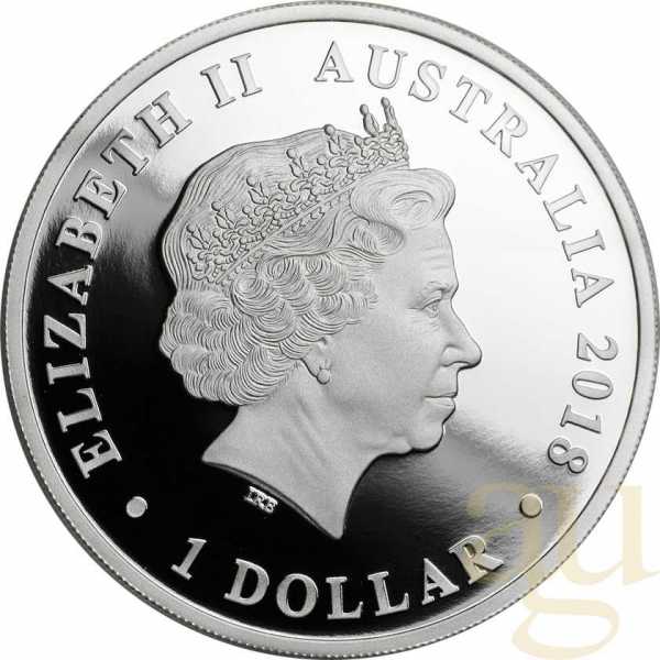 1 Unze Silbermünze Australien Schwan 2018 - polierte Platte