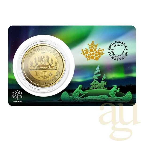 1 Unze Goldmünze Kanada 150 Jahre Voyageur 2017