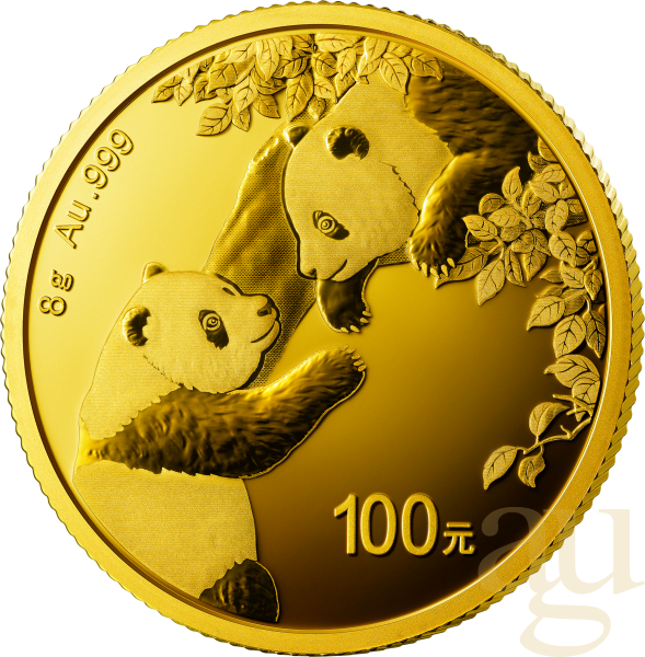 8 Gramm Goldmünze China Panda 2023