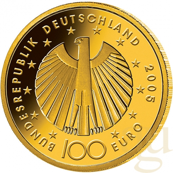 1/2 Unze Goldmünze - 100 Euro 2005 Fußball WM 2006 (F)