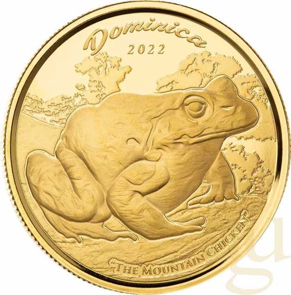 1 Unze Goldmünze EC8 Dominica - Mountain Chicken 2022
