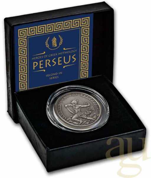 1 Unze Silbermünze Niue Heroes of Greek Mythology - Perseus 2024 - Antik Finish