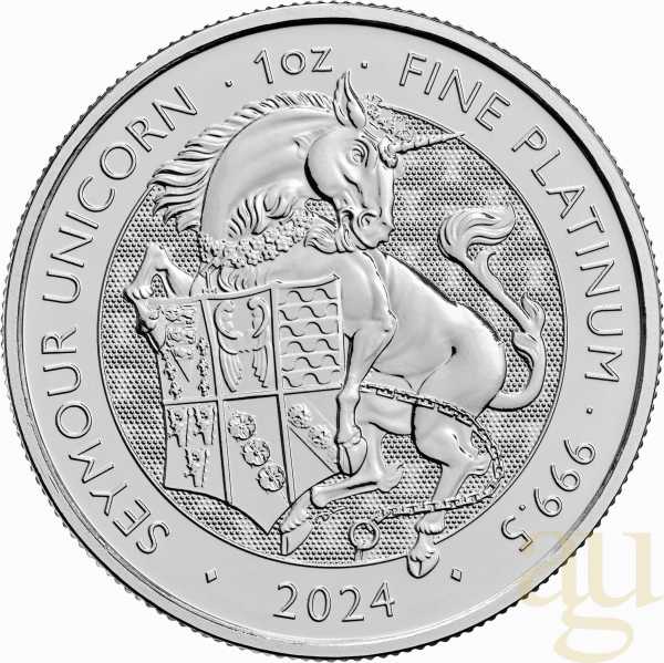 1 Unze Platinmünze Tudor Beasts Seymour Unicorn 2024