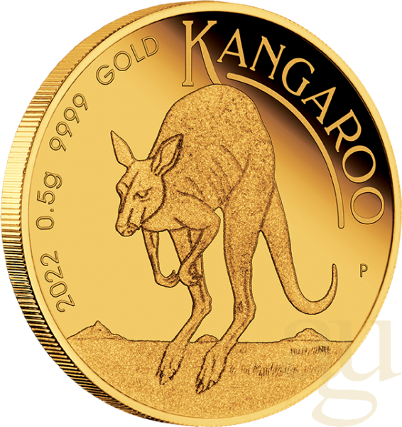 0,5 Gramm Goldmünze Australien Mini Känguru 2022