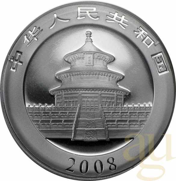 1 Unze Silbermünze China Panda 2008
