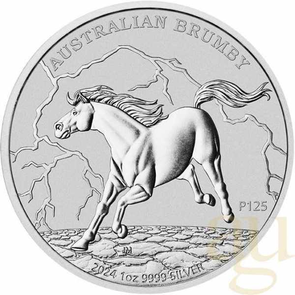 1 Unze Silbermünze Australien Brumby 2024