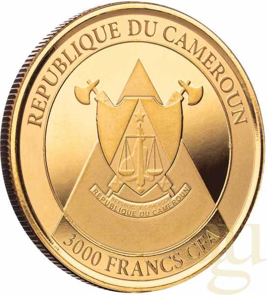 1 Unze Goldmünze Kamerun Gepard 2022