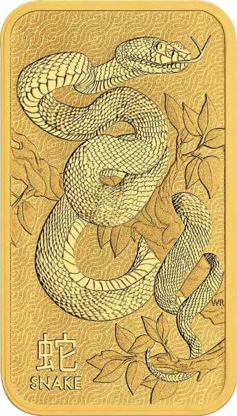31,1 Gramm Goldbarren Perth Mint - Lunar Schlange
