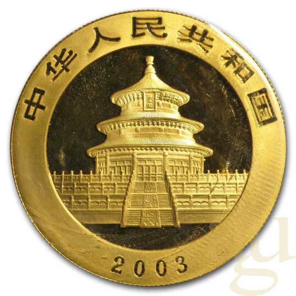 1/20 Unze Goldmünze China Panda 2003