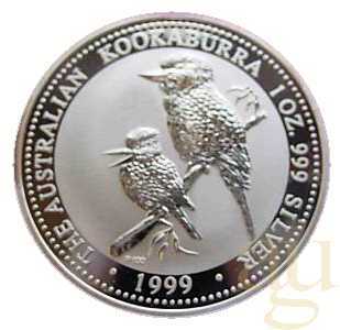 10 Unzen Silbermünze Australien Kookaburra 1999