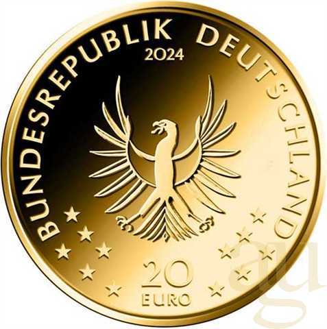 20 Euro Goldmünze Rückkehr der Wildtiere - Biber 2024 (G)