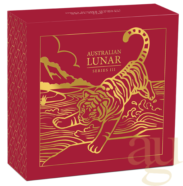 1 Unze Goldmünze Australien Lunar III Tiger 2022 - polierte Platte