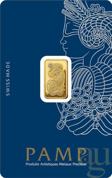 2,5 Gramm Goldbarren PAMP Fortuna